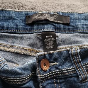 Tall boot cut button pocket jeans